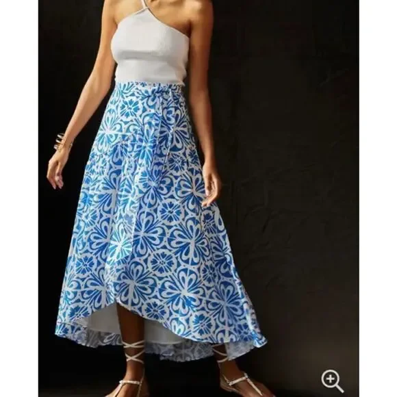 Anthropologie | Hutch Printed Wrap Maxi Skirt | Size: Small | Color: Dark Blue - Picture 5 of 5
